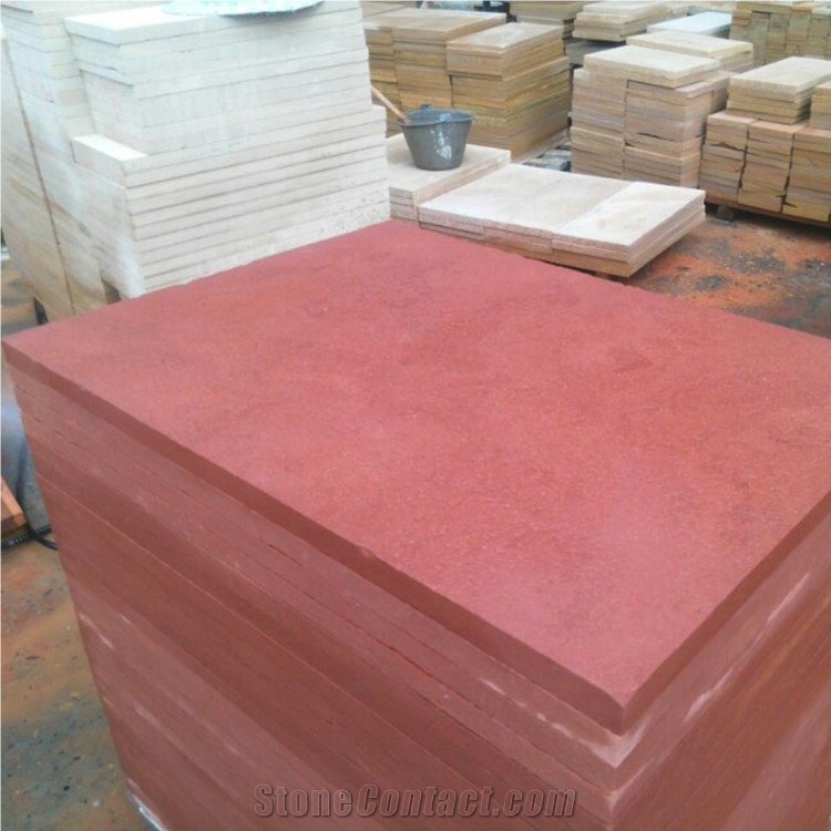 Red Sandstone Irregular Flagstones Tiles Stone
