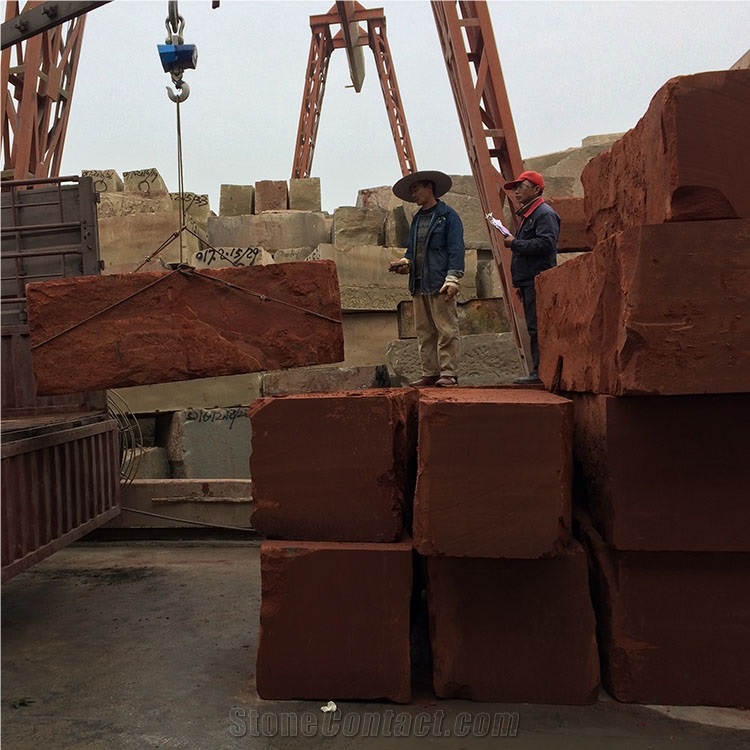 Red Sandstone Sculpture Handcareved Sculpture