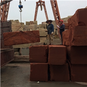 Red Sandstone Sculpture Handcareved Sculpture