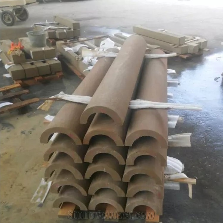 Sichuan Yellow Wooden Vein Sandstone Roman Column