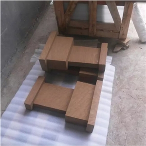 Stone Yellow Wood Sandstone Column for Building