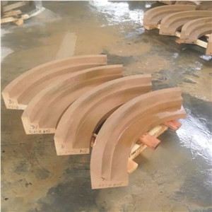 Stone Yellow Wood Sandstone Column for Building