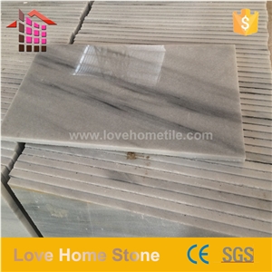 China Cloudy White Marble Paver Tile,White Marble with Grey Vein Flooring and Walling Tiles