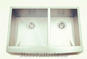 Handmade Farm Sinks 33 Inch Double Bowl 6040