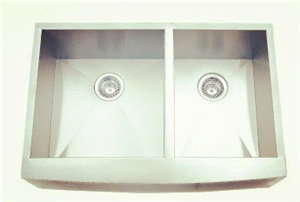 Handmade Farm Sinks 33 Inch Double Bowl 6040