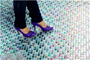 Aqua Glass Stone Mix Mosaic