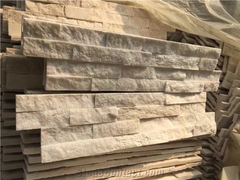 Natural White Quartzite Wall Cladding Cultured Stone