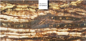 Colorful Onyx Polished Slabs, Wooden Onyx