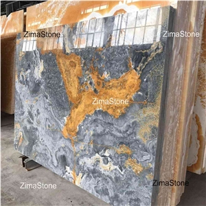Blue Onyx Slabs, Golden Blue Onyx Slabs