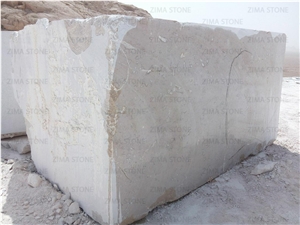 Peacock Feather Marble Block, Iran Beige Marble Block