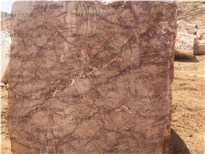 Rozita Light Rose, Rosalia Red Marble Block