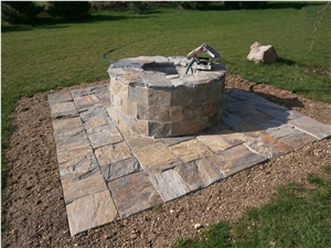 Charcoal Gray Jenkow Slate/Slate Cut Stone Four-Sided Pavers