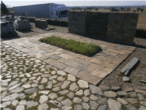 Charcoal Gray Jenkow Slate/Slate Cut Stone Four-Sided Pavers