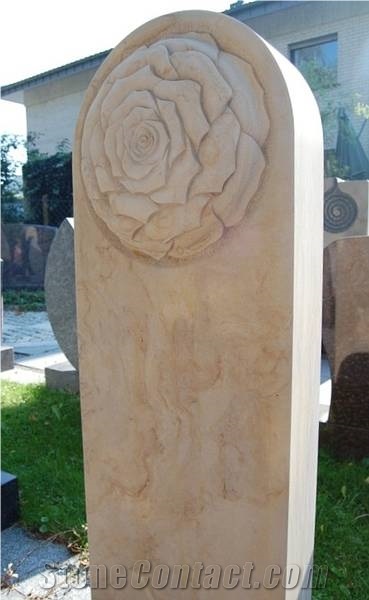 Sandstone Carved Upright Gravestones