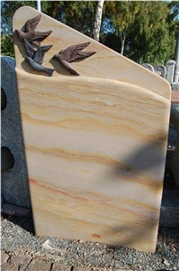 Sandstone Carved Upright Gravestones