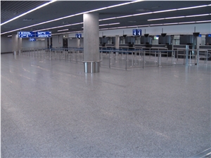 Airport Frankfurt Terminal H-Star East Project- Grey Granite Floor Application