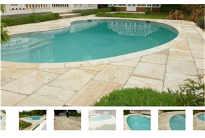 Fossil Mint Tumbled Pool Edgings & Terrace