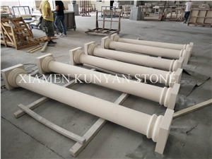 Vratza Beige Limestone Columns, Linellae
