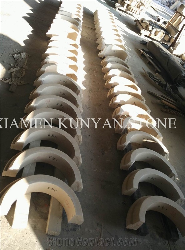 Vratza Beige Limestone Columns, Linellae