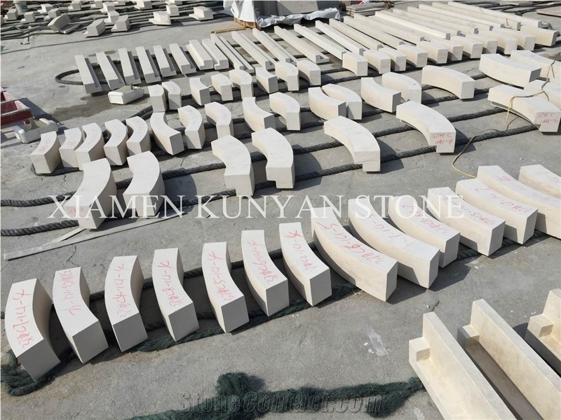 Vratza Beige Limestone Columns, Linellae