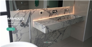 White Marble Bathroom Vanity Top