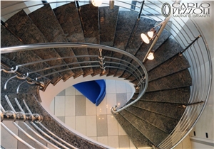 Verde Tropical Granite Polished Staircase