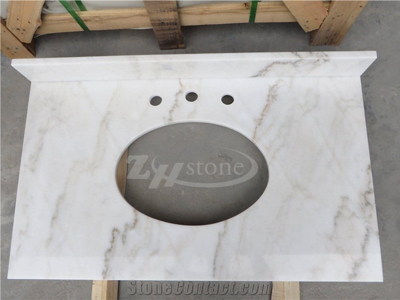 Guangxi White Marble Vanity Top for Hotel