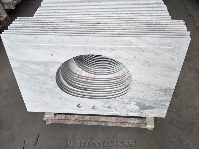 Guangxi White Marble Vanity Top for Hotel