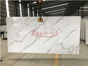 Zhs-173108 Statuario Calacatta Quartz Stone Slabs & Tiles, White Engineered Stone