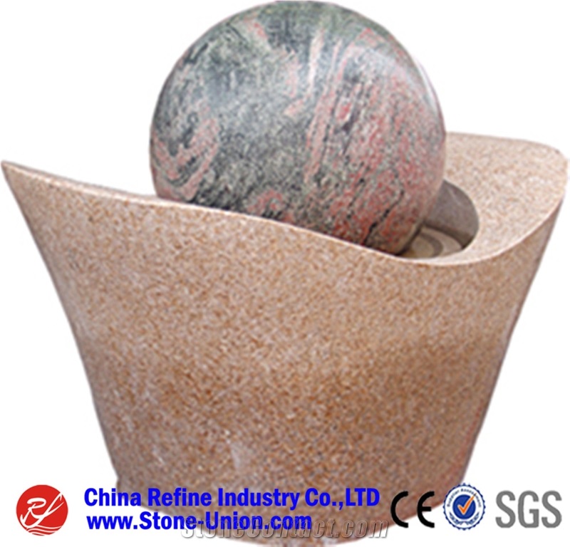 Grey Exterior Garden Fountains and Water Features,Floating Ball Fountains and Spheres Factory Sale