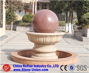 Grey Exterior Garden Fountains and Water Features,Floating Ball Fountains and Spheres Factory Sale