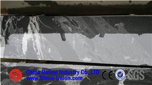 New Jet Mist,Kashmir Black Granite,China Jet Mist,New Jet Mist Granite,China Via Lactea Granite,Black with White Silk Lines Granite for Wall
