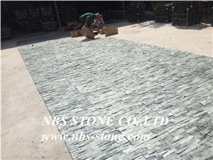 China Nature Cultured Stone,Green Slate,Wall Cladding,Stacked Stone Veneer, Ledge Stone