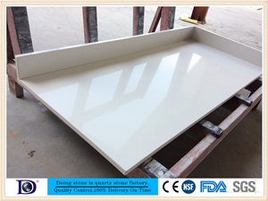 2cm Pure White Quartz Kitchen Top Supplier,Solid Surface Quartz Stone Countertop,Polished Quartz Stone Kitchen Bar Top,A Quality Silestone Kitchen Countertop from Doingstone