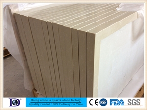 Beige Marble Vein Quartz Kitchen Countertop Factory,2+2cm Polished Engineered Quartz Kitchen Bar Top,Artificial Marble Countertop from Doingstone.Solid Surface Quartz Stone for Kitchen Top