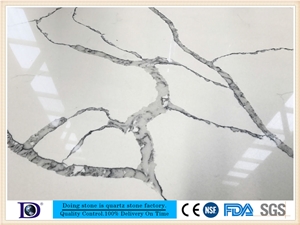 Calacatta Engineered Stone, Coarse Grain Calacatta Quartz Stone, 2cm Calacatta Quartz Slabs, 3cm Calacatta Solid Surfaces Slabs7430