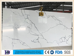 Calacatta Engineered Stone, Coarse Grain Calacatta Quartz Stone, 2cm Calacatta Quartz Slabs, 3cm Calacatta Solid Surfaces Slabs7430