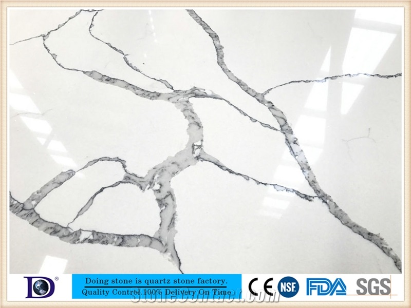 Calacatta Engineered Stone, Coarse Grain Calacatta Quartz Stone, 2cm Calacatta Quartz Slabs, 3cm Calacatta Solid Surfaces Slabs7430