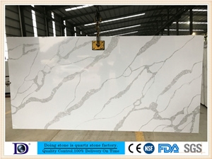 Calacatta White Quartz,2cm Carrara Quartz Stone Slabs,3cm Carrara Quartz Stone Slabs,Close Caesarstone Quartz, Coarse Grain Quartz7436