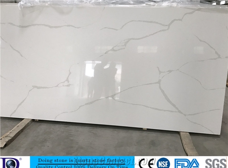 Calacatta White Quartz in China,Polished Calacatta White Engineered Quartz for Kitchen,2cm Solide Surface Calacatta White Quartz Slabs for Countertop,3cm Calacatta White Quartz Slabs in Usa7404