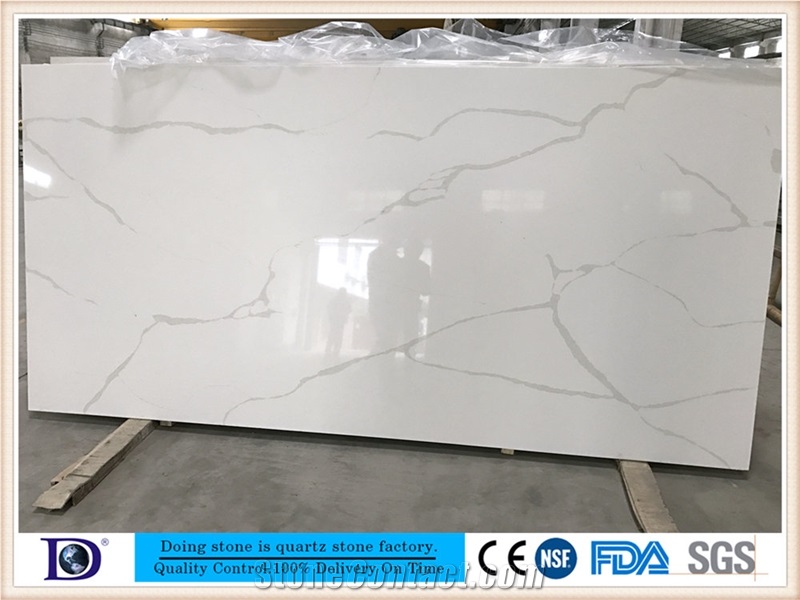 Calacatta White Quartz in China,Polished Calacatta White Engineered Quartz for Kitchen,2cm Solide Surface Calacatta White Quartz Slabs for Countertop,3cm Calacatta White Quartz Slabs in Usa7404