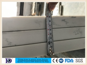 Carrara White Quartz Stone,Polished Quartz Slab,Carrara White Marble Look Quartz Stone,2cm Quartz Stone,3cm Quartz Slab 7313