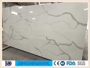 Coarse Grain Calacatta White Quartz from China, 2cmpolished Calacatta White Quartz for Kitchen Countertop,3cm Calacatta White Engineered Quartz from Doingstone, Calacatta White Quartz Slabs7405