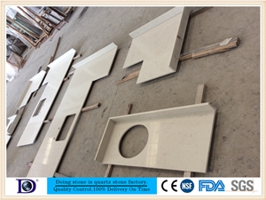 Fine Line Carrara White with Marble Look Quartz Countertop,2cm Calacatta White Quartz Custom Countertop,A Quality Polished Carrara White Quartz Stone Kitchen Top Factory