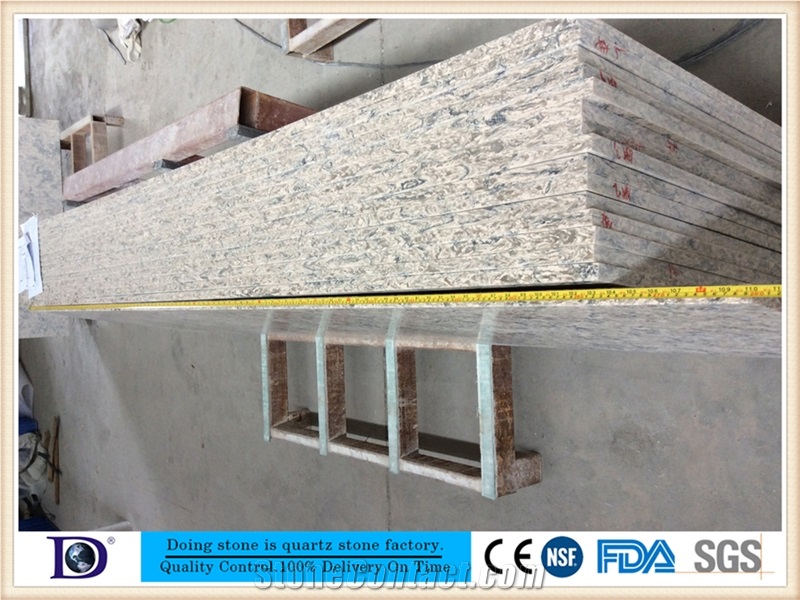 Marble Vein Quartz Slab,A Quality Multicolor Quartz Countertop in Canada,2cm Engineered Stone Kitchen Top Factory