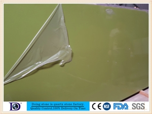 Pure Green Quartz Stone ,Polished Quartz Slab,2cm Green Engineered Quartz Stone in Usa ,3cm Stone Power Quartz Stone from China7132