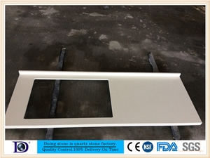 Pure White Quartz Kitchen Countertop Factory,2cm White Backsplash Quartz,A Quality White Quartz Slabs for Kitchen Island Top,2cm Polished Solid Surface Quartz Stone Kitchen Bartop