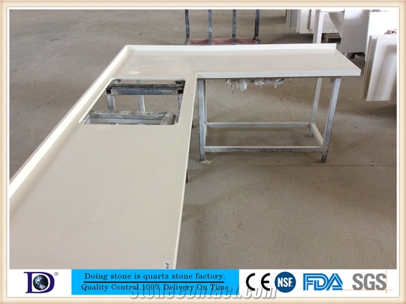 Pure White Quartz Kitchen Countertop Factory,2cm White Backsplash Quartz,A Quality White Quartz Slabs for Kitchen Island Top,2cm Polished Solid Surface Quartz Stone Kitchen Bartop