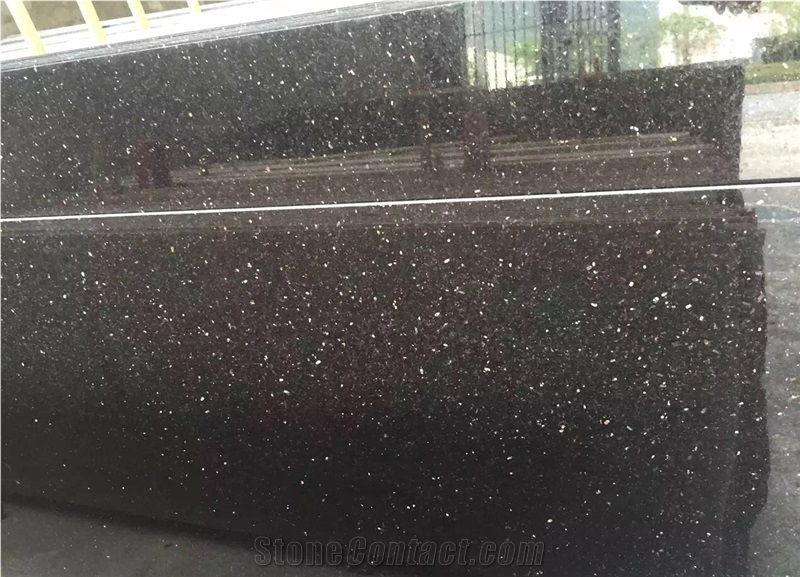 Big Galaxy, Medium Galaxy, Black Galaxy-C, Granite Wall Covering, Granite Floor Covering, Granite Flooring, Granite Floor Tiles, Granite Skirting, Granite Slabs & Tiles, India Black Granite