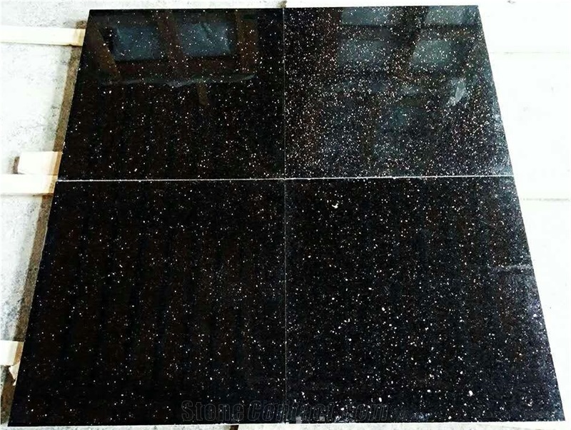 Big Galaxy, Medium Galaxy, Black Galaxy-C, Granite Wall Covering, Granite Floor Covering, Granite Flooring, Granite Floor Tiles, Granite Skirting, Granite Slabs & Tiles, India Black Granite